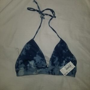 NWT better be Denim Tie Back Halter Top